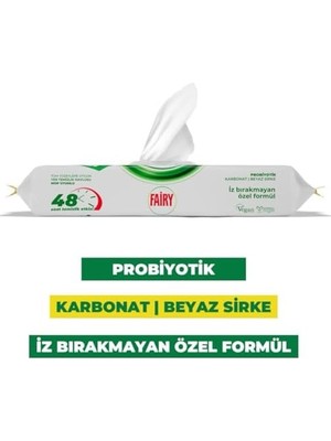 Uray Home Çok Amaçlı Mop Uyumlu Yer Temizlik Havlusu 50 Yaprak | Limon Yağlı | Beyaz Sirke Karbonat | 48 Saat Temizlik Etkili | Iz Bırakmayan Formül