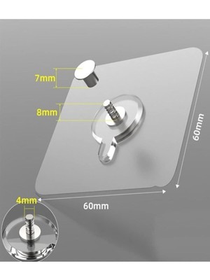 Emdeco Pin Delgisiz Vidalı Kanca Tırnak Yapışkanlı Raf Tutucu Askı Süper Güçlü Çerçeve Askısı