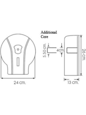 Emdeco Mini Wc Tuvalet Kağıdı Dispenseri Aparatı Beyaz Mj1