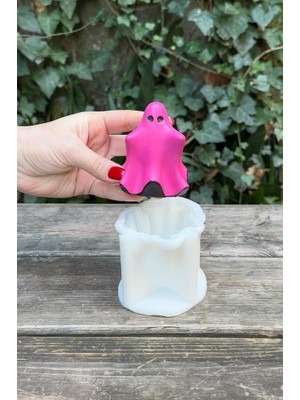 Emdeco 3D Hayalet Mum Kalıbı (Silikon) 1 Adet