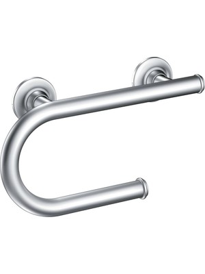 Emdeco Csı LR2352DCH Care 8 Inç Tutunma Çubuğu, Entegre Tuvalet Kağıdı Tutacağı, Krom