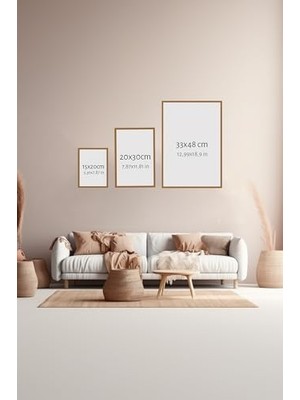 Uray Home 3 Parça Çerçeve Görünümlü Mdf Tablo Seti - ARTSYCLLCT6-3348