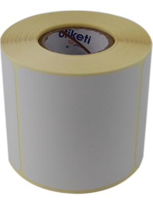 Uray Home Eko Termal Etiket 80MM x 80MM Ruloda 500 Adet 40MM Çapında Direk Termal Transfer Etiketi