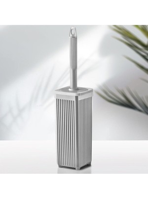 Uray Home Tuvalet Fırçası Klozet Fırçası Kare Gri