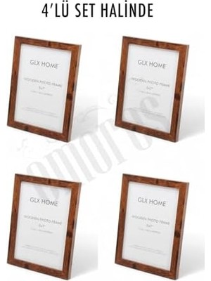 Uray Home Ahşap Resim Çerçevesi 4'lü Set Halinde 13 x 18 cm Boyutunda