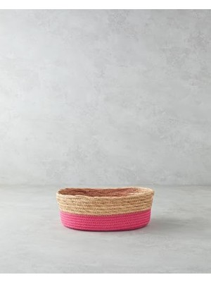 Uray Home Colorful Kağıt Ip Sepet Pembe