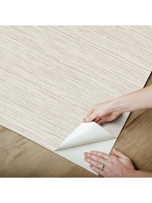 MiraLive Nötr Boyutlu Grasscloth Peel And Stick Duvar Kağıdı