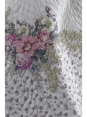 Uray Home Favora Örtüm Katie Çift Kişilik Kapitone Yatak Örtüsü Takımı - Pembe