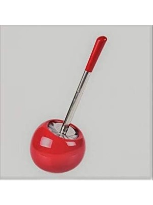 Uray Home Fame Kitchen Porselen Hazneli Klozet Fırçası - Kırmızı