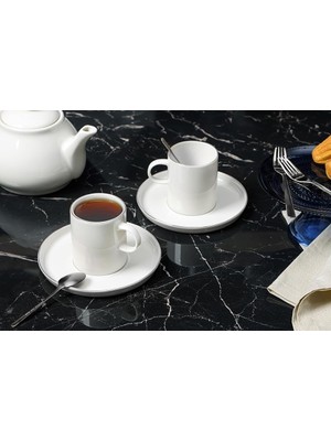 Emdeco Chopin Platin 2 Kişilik Çay Fincan Takımı 200CC
