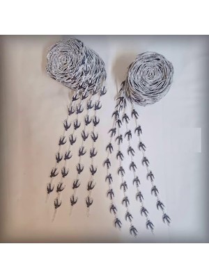 Emdeco Kırlangıç Motifli Şerit Nakış Modeli | Nakış Aksesuar (6 Metre)