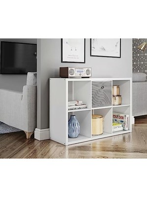 Emdeco Pazar Kapısı Çok Amaçlı Raf Düzenleyici Organizer Kutu Sepet (Gri Çizgili)