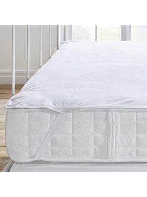 Emdeco Bedding Micro Fit Lastikli Alez Tek Kişilik Alez - Beyaz