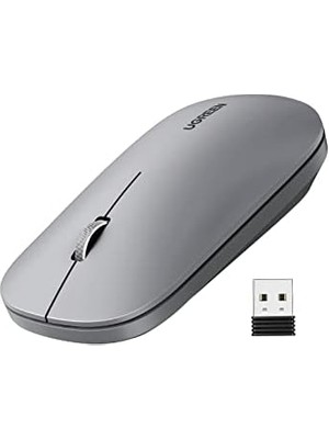 Uray Home Kablosuz Fare, 2,4 Ghz USB Bağlantısı, Maks. 4000 Dpi, 18 Ay Pil Ömrü. Pc, Mac, Dizüstü Bilgisayar, Windows 11, 10, 8.1, 7, Macos, Linux ile Uyumlu (Gri)