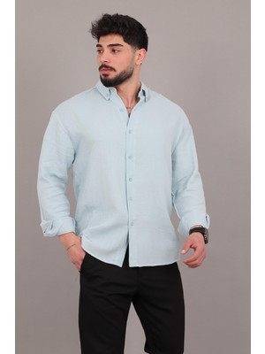 Stil Kombin Oversize Müslin Yazlık Uzun Kol Gömlek Mrs 202_40417