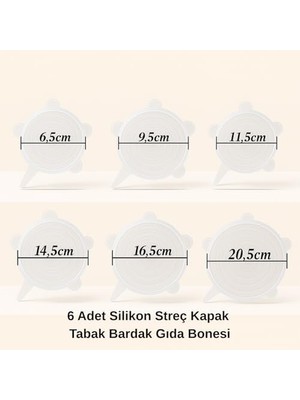 Uray Home Pratik Silikon Streç Kapak Seti 6’lı – Sızdırmaz, Esnek, Tekrar Kullanılabilir Kapaklar | Tüm Kaplara Uyumlu | Sızıntı Geçirmez, Bulaşık Makinesi & Mikrodalga Uyumlu