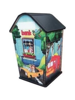 Emdeco Ahşap Ev Kumbara Araba Temalı