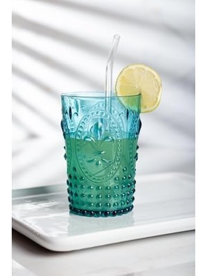 Uray Home Ews Akrilik Renkli 6'lı Kısa Bardak & Su Meşrubat Kahve Yanı Bardağı 400 ml (Cam Değildir)