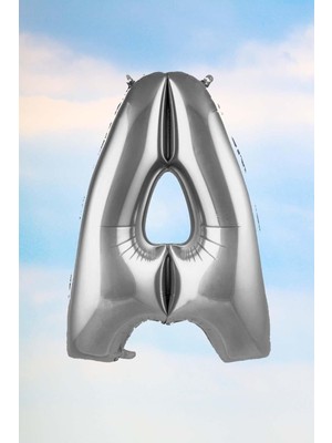 Emdeco A Harfi Gümüş Folyo Balon 100 cm 40 Inç 1 Metre Silver