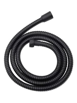 MiraLive Örgülü Duş Hortumu Spiral Shower Hose, Siyah