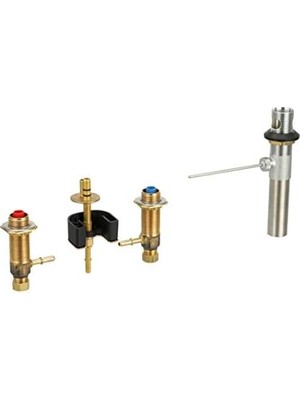 Emdeco Pirinç Yaygın Banyo Lavabo Bataryası Tahliye Montajlı Kaba Vana, M-Pact Teknolojisi, 9000, 0.5, Pirinç