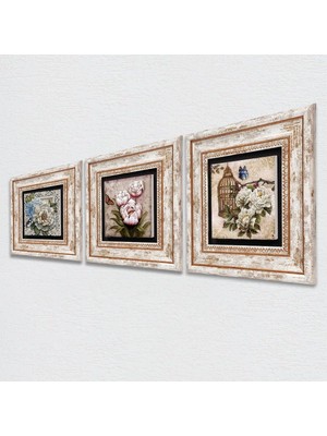 Emdeco Kelebekli Çiçek Taş Duvar Tablosu - Çerçeveli Taş Tablo - Dekoratif Duvar Sanatı - Modern Ev ve Ofis Duvar Dekoru T3-04