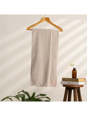 Emdeco Soley | Alana | Yumuşak Pamuklu Pirinç Örgü Vücut Havlusu Bej