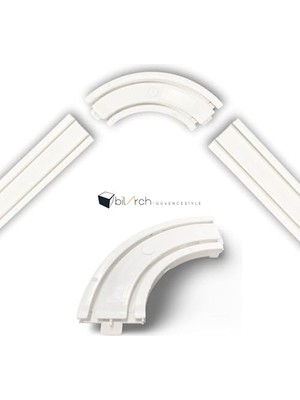 Emdeco 2 Raylı Perde Rayı Korniş 90° Dönüş Köşe Aparatı