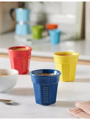 Emdeco Y0TZ500 6 Espresso Bardağı, Porselen, Renkli, 23,5 x 14 x 7 Cm, 6 Adet