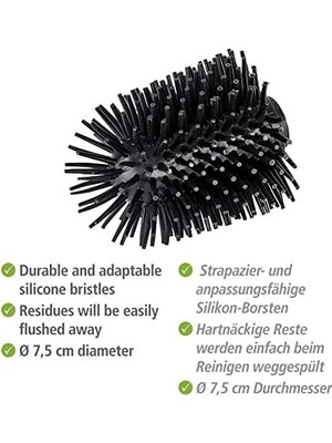 Emdeco Yedek Silecek Lastiği, Silikon, Siyah, 7,5x7,5x9,3 cm