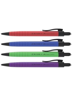 MiraLive Uçlu Kalem Tri-Click Vers. Rubberized, 0.7, Asorti