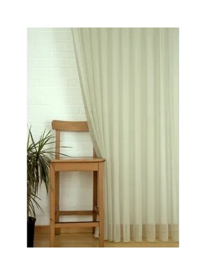 Vivense Massarelli Pamuk Dokulu Tül Yeşil 1-2 Seyrek Pile 150X260