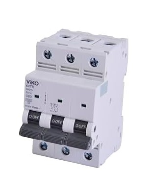 MiraLive 6VTB-3C80 Otomatik Sigorta 6ka C Tipi 3 Kutup 80A