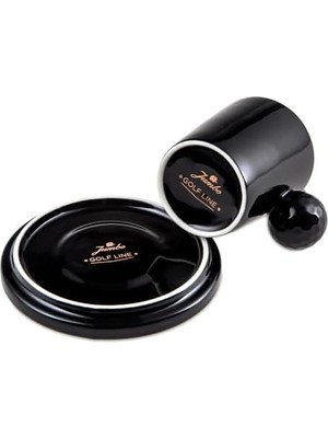 Emdeco Golfline Siyah 2'li Tabaklı Kahve Fincan Takımı 90 cc