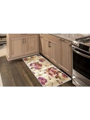 MiraLive Carpet Kaymaz Taban Tezgah Önü Mutfak Paspası 50X150 cm No: 367