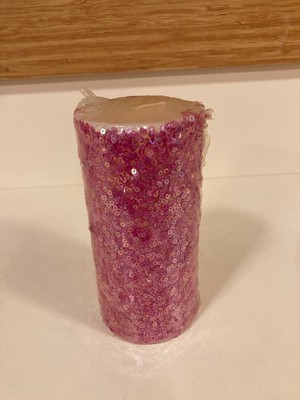 Plus Home Mum Tekli Uzun Silindir Model Pullu Pembe Yükseklik 15 cm Çapı 7 cm