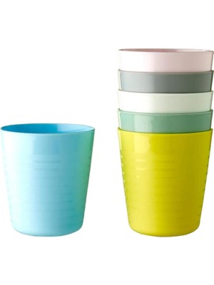 Emdeco Kalas 004 613.79 Çocuk Plastik Bardağı Pastel Çok Renkli 17 cm (6'lı Paket)