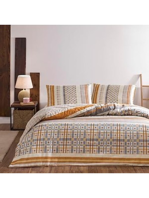 Asseds Store Merald Flanel Standart Flanel Nevresim Takımı, Bej, Çift Kişilik