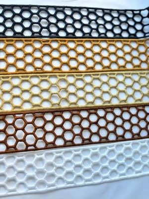 Emdeco Kalın Petek Tasarımlı Dekoratif Şerit Aksesuarı (Bej)