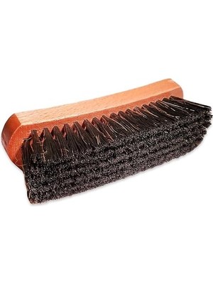 MiraLive Ahşap Tutma Yerli Ayakkabı Fırçası, Siyah Kıl