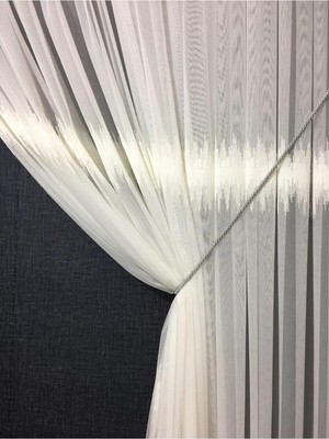 MiraLive Perde Kruvaze Bağlama Aparatı Halat Kordon Fon Perde Kornişe Takmatik Açık Gri Açık Gri 275 cm Byzt3