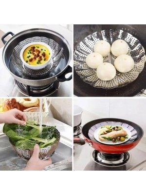 MiraLive Buharda Pişirme Aparatı,buharda Haşlama,meyve Sebze Yıkama Süzgeci