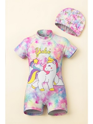 Modanino Kız Çocuk Boneli Mayo Takımı (Mayo+Bone) 2-8 Yaş 12589N