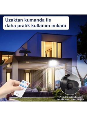 Asseds Store Güneş Enerjili, Hareket Sensörlü, 228 Boncuk LED AYDINLATMA/GT-SL33