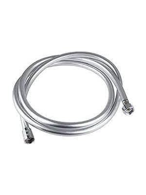 MiraLive Gri Paslanmaz Kopmaz Patlamaz Kaliteli Pvc Duş Hortumu - Yüksek Kaliteli Lüx Duş Spirali - Tüm Duş Setleri/duş Başlıkları ile Uyumlu (G1/2) - 150CM