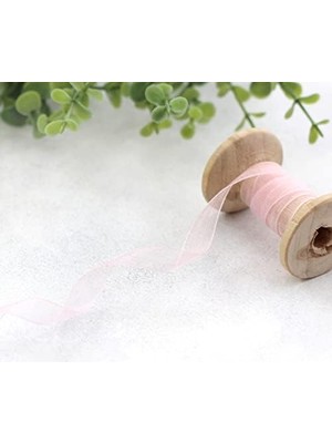 Asseds Store Organze Kurdele, 20 Metre Açık Pembe