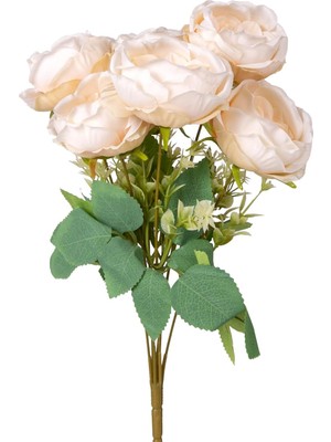 Asseds Store Yapay Çiçek Şakayık Buket 7 Dal Krem 41 Cm.