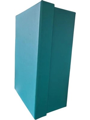 Pin  No:8 Turkuaz Dikdörtgen Hediye Kutusu 33X25X14,2 Cm- Tekli