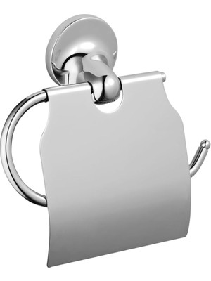 Asseds Store A44945 Kapaklı Tuvalet Kağıtlığı, 10 x 10 x 10 Cm; 360 Gram, Krom