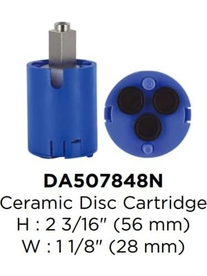 Asseds Store DA507848N Tek Kolu Musluk Için Seramik Disk Kartuş, 28MM